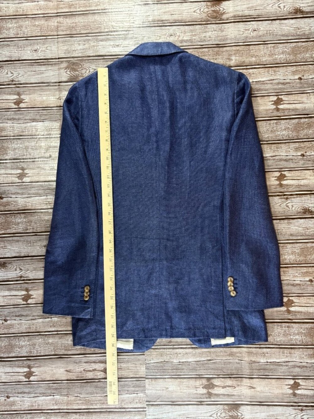 Suitsupply Hudson HL Hemp Wool blend sport Jacket Blazer sz 38L Blue woven Italy - Picture 7 of 10